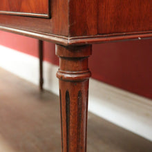 Load image into Gallery viewer, Vintage English Desk, or Flame Mahogany Office Desk with Leather Insert Top. B11991
