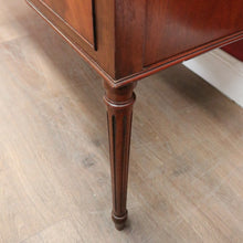 Load image into Gallery viewer, Vintage English Desk, or Flame Mahogany Office Desk with Leather Insert Top. B11991
