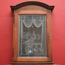 Load image into Gallery viewer, x SOLD Antique French Display Cabinet, Etched Glass Door Wall  Hanging Cabinet. B11866
