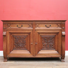 Load image into Gallery viewer, x SOLD Antique French oak Sideboard, Two Drawer 2 Door Hall or Entry Cabinet. B11539

