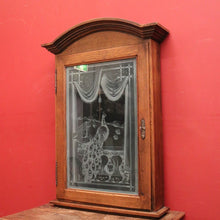 Load image into Gallery viewer, x SOLD Antique French Display Cabinet, Etched Glass Door Wall  Hanging Cabinet. B11866
