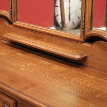 Load image into Gallery viewer, x SOLD French Oak Dressing Table, Mirror Back Five Drawer Desk or Vanity with Mirror. B11472
