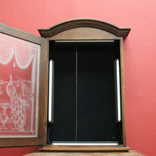 Load image into Gallery viewer, x SOLD Antique French Display Cabinet, Etched Glass Door Wall  Hanging Cabinet. B11866
