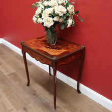 Load image into Gallery viewer, x SOLD Antique French Walnut and Marquetry Top Fold-Over Card Table or Games Table. B11896
