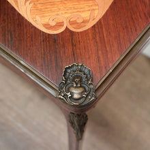 Load image into Gallery viewer, x SOLD Antique French Walnut and Marquetry Top Fold-Over Card Table or Games Table. B11896
