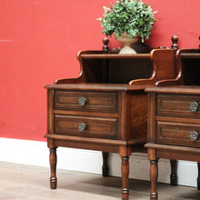 Load image into Gallery viewer, x SOLD Pair of 1940s Antique French Lamp or Side Tables or Bedside Cabinets. B11797
