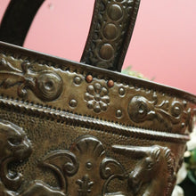 Load image into Gallery viewer, x SOLD Antique French Brass Coal Bucket, Unicorn, Lion and Fleur De Lis Bucket. B11300
