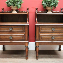 Load image into Gallery viewer, x SOLD Pair of 1940s Antique French Lamp or Side Tables or Bedside Cabinets. B11797
