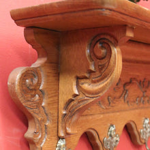 Load image into Gallery viewer, x SOLD Antique French Oak Five (5) Hook Coat Rack, Scarf and Hat Wall Rack. B11395
