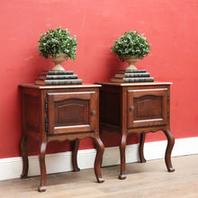 Load image into Gallery viewer, x SOLD Vintage French Single Door Matching Pair of Bedside Cabinets or Lamp, Side Tables. B11568
