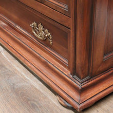 Load image into Gallery viewer, Antique French Walnut China Cabinet or Bookcase with 3 Drawers to the Base. B11903
