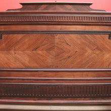 Load image into Gallery viewer, Antique French Rosewood Bed, Double. includes slat base, Foot, Headboard, Side Rails. B12237
