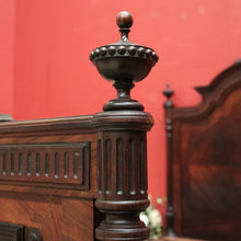 Load image into Gallery viewer, Antique French Rosewood Bed, Double. includes slat base, Foot, Headboard, Side Rails. B12237
