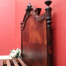 Load image into Gallery viewer, Antique French Rosewood Bed, Double. includes slat base, Foot, Headboard, Side Rails. B12237
