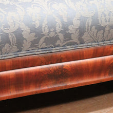 Load image into Gallery viewer, Antique Central European Biedermeier Chaise, Lounge or Sofa, Flame Mahogany and Fabric. B11788
