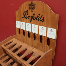 Load image into Gallery viewer, x SOLD Vintage Wine Rack, Penfolds Old Shop Advertising Wine Rack or Stand. B11784
