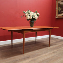 Load image into Gallery viewer, Burgess Australia - Mid-Century Teak Dining Table with Extension Leaves. B12366
