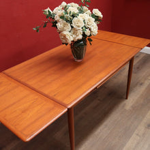 Load image into Gallery viewer, Burgess Australia - Mid-Century Teak Dining Table with Extension Leaves. B12366
