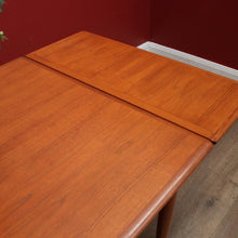 Load image into Gallery viewer, Burgess Australia - Mid-Century Teak Dining Table with Extension Leaves. B12366
