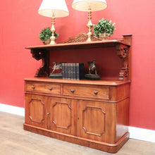 Load image into Gallery viewer, Antique English Mahogany Sideboard or Servery with Drawer and Cupboard Storage. B12359
