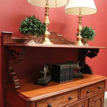 Load image into Gallery viewer, Antique English Mahogany Sideboard or Servery with Drawer and Cupboard Storage. B12359
