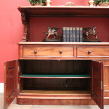 Load image into Gallery viewer, Antique English Mahogany Sideboard or Servery with Drawer and Cupboard Storage. B12359
