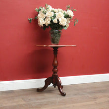 Load image into Gallery viewer, Antique English Mahogany Wine or Lamp Table with Pedestal Base and Tri-Leg Design. B12360.
