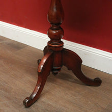 Load image into Gallery viewer, Antique English Mahogany Wine or Lamp Table with Pedestal Base and Tri-Leg Design. B12360.
