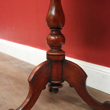 Load image into Gallery viewer, Antique English Mahogany Wine or Lamp Table with Pedestal Base and Tri-Leg Design. B12360.
