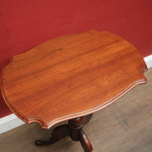 Load image into Gallery viewer, Antique English Mahogany Wine or Lamp Table with Pedestal Base and Tri-Leg Design. B12360.
