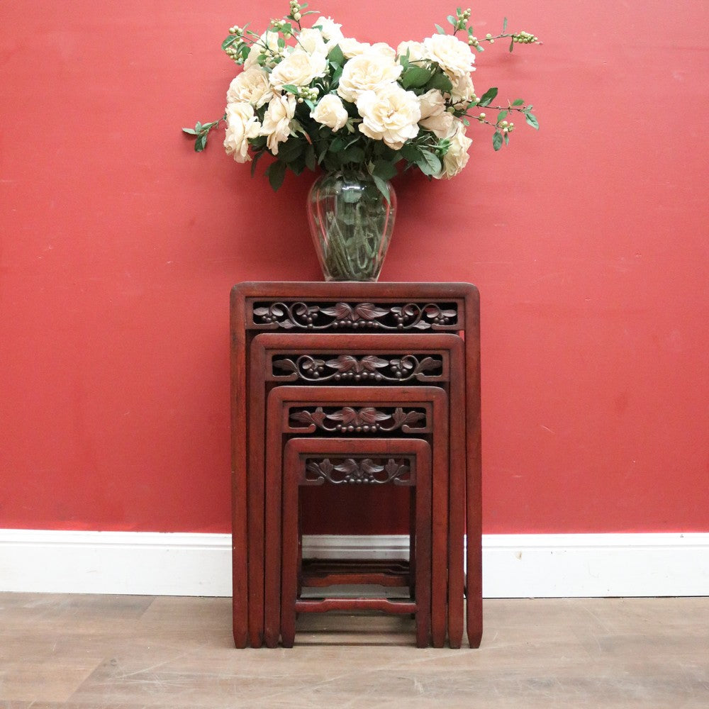 x SOLD Nesting Tables, A Set of 4 Chinese Rosewood Stackable Lam or Side Tables. B12332