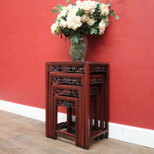 Load image into Gallery viewer, x SOLD Nesting Tables, A Set of 4 Chinese Rosewood Stackable Lam or Side Tables. B12332
