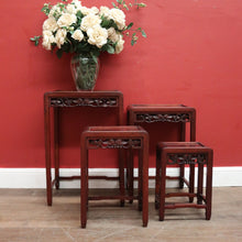 Load image into Gallery viewer, x SOLD Nesting Tables, A Set of 4 Chinese Rosewood Stackable Lam or Side Tables. B12332
