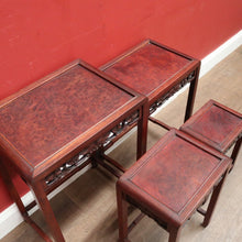 Load image into Gallery viewer, x SOLD Nesting Tables, A Set of 4 Chinese Rosewood Stackable Lam or Side Tables. B12332
