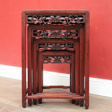 Load image into Gallery viewer, x SOLD Nesting Tables, A Set of 4 Chinese Rosewood Stackable Lam or Side Tables. B12332
