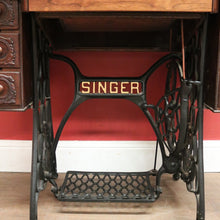 Load image into Gallery viewer, X SOLD Antique Singler Treadle Sewing Machine with Cast Iron Base and Six Drawers. B12365
