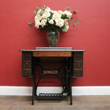 Load image into Gallery viewer, X SOLD Antique Singler Treadle Sewing Machine with Cast Iron Base and Six Drawers. B12365
