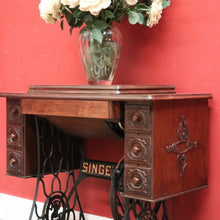 Load image into Gallery viewer, X SOLD Antique Singler Treadle Sewing Machine with Cast Iron Base and Six Drawers. B12365
