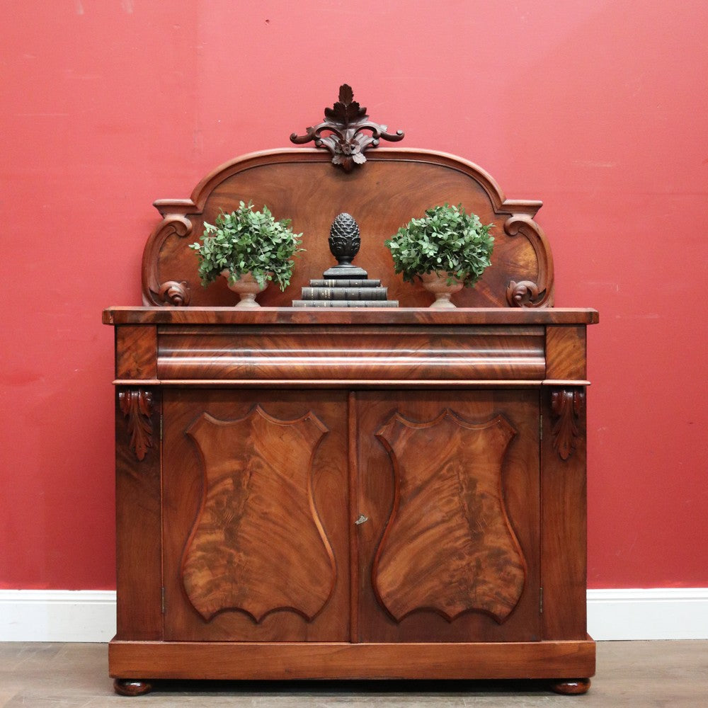 Antique Australian Cedar Shield Door Chiffonier, Felt Lined Drawer. B12373