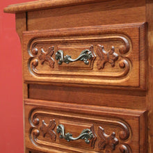 Load image into Gallery viewer, x SOLD Vintage French Three Drawer Hall Cabinet or Small Chest of Drawers or Bedside. B11449
