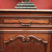 Load image into Gallery viewer, Antique French Oak Three Drawer, Three Door Sideboard with Parquetry Top. B12429
