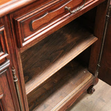 Load image into Gallery viewer, Antique French Oak Three Drawer, Three Door Sideboard with Parquetry Top. B12429
