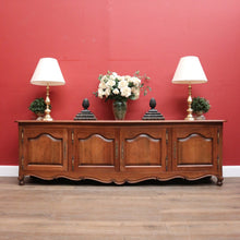 Load image into Gallery viewer, Antique French Cherry Wood Low Four Door Sideboard Cabinet TV Unit. B12427
