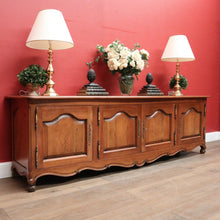 Load image into Gallery viewer, Antique French Cherry Wood Low Four Door Sideboard Cabinet TV Unit. B12427
