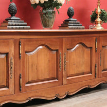 Load image into Gallery viewer, Antique French Cherry Wood Low Four Door Sideboard Cabinet TV Unit. B12427
