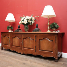 Load image into Gallery viewer, Antique French Cherry Wood Low Four Door Sideboard Cabinet TV Unit. B12427
