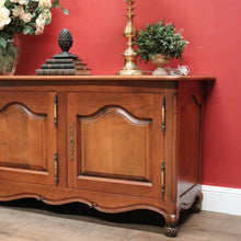 Load image into Gallery viewer, Antique French Cherry Wood Low Four Door Sideboard Cabinet TV Unit. B12427
