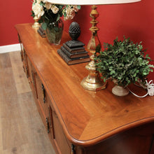 Load image into Gallery viewer, Antique French Cherry Wood Low Four Door Sideboard Cabinet TV Unit. B12427
