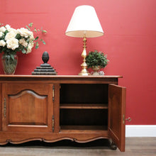 Load image into Gallery viewer, Antique French Cherry Wood Low Four Door Sideboard Cabinet TV Unit. B12427
