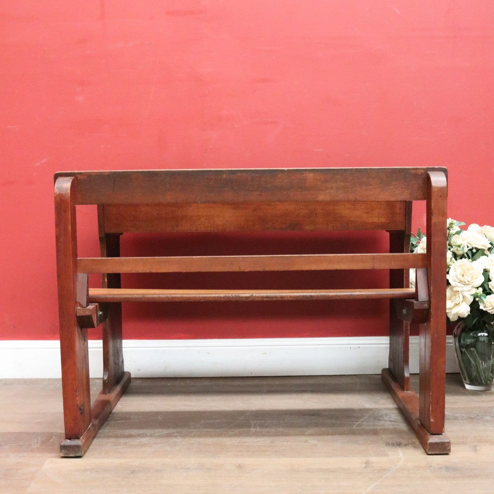 A Vintage Mid-Century Australian School Desk - Seats Two, Lift Seat and desk. B12074